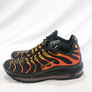 NIKE Air Max 97 Plus Black Shock Orange Sneakers Sz 11 US Men
